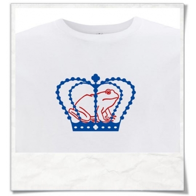 Frog the King T-Shirt in white