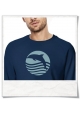 Sweatshirt Sunset with Dolphin in Navy Blue