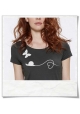 Snail and Butterfly in Love T-Shirt / Anthracite / Fair and Organic