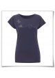 Women's T-Shirt in blue Snail and Butterfly in love / Fair Wear