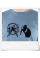  Langarm T-Shirt aus Biobaumwolle Hamster & der Hamsterrad in Blau