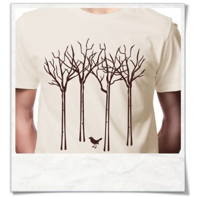 T-Shirt " the bird in the forest "