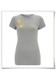 Schnecke und Schmetterling / Frauen T-Shirt in Grau & Gelb / Fair & aus Biobaumwolle