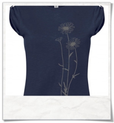 Flowers T-Shirt / Navy