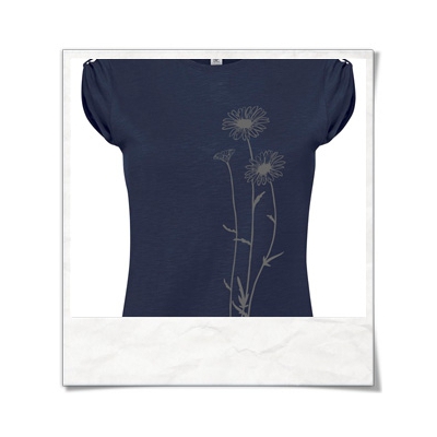 Blumen / Frauen T-Shirt / Navy / Fair Wear