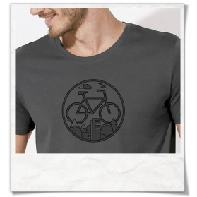Bike T-Shirt in gray Fair Wear & organic cotton