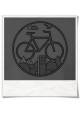 Radfahrer-Shirt Fahrrad / Bike T-Shirt in Grau Fair hergestellt & aus Biobaumwolle. Fahrrad-Shirt "Unter den Wolken"