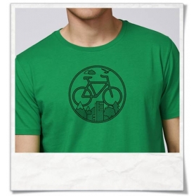 Bike T-Shirt organic cotton & Fair Wear in green 