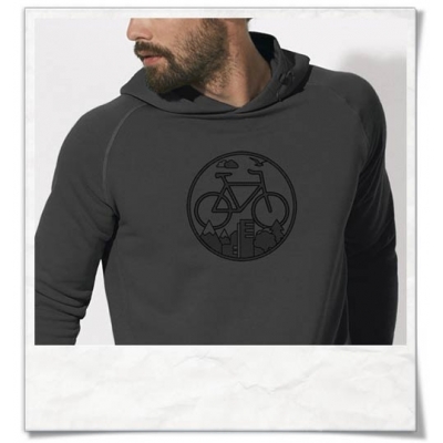 Bike men's hoodie in gray