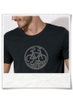 Shirt mit Fahrrad-Motiv / kurzarm T-Shirt Bike für Männer in Schwarz