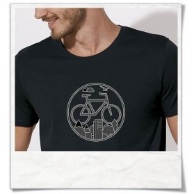 Bike T-Shirt in black Fair Wear & organic cotton