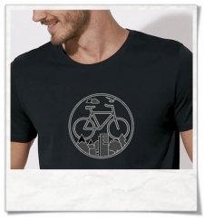 Bike T-Shirt in black Fair Wear & organic cotton