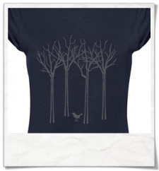 Bird forest T-Shirt women T-Shirt / Navy / Fair Wear