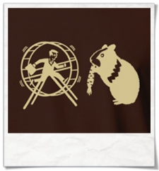 Hamster / Hamsterwheel / men T-Shirt / Brown / Fair Organic and Eco