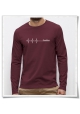 Deadline / Longsleeve men T-Shirt / Burgundy / Fair & Organic