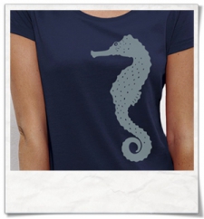 Seahorse: Seho / Navy / T-Shirt (Fair Wear & Organic)