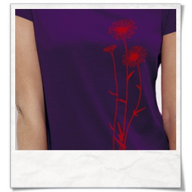 Blumen T-Shirt / Violett