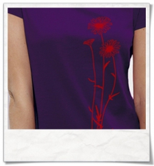 Blumen T-Shirt / Violett