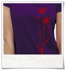 Flowers / women T-Shirt / Violet / Fair and Organic