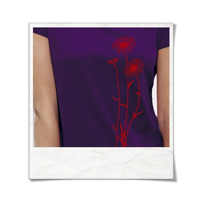 Flowers / women T-Shirt / Violet / Fair and Organic