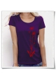 Flowers / women T-Shirt / Violet / Fair and Organic