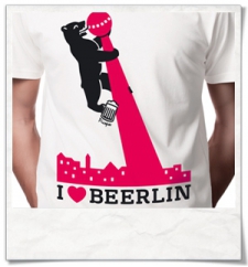 I love BERLIN / BEERLIN :) Männer T-Shirt / Weiss / Fair trade Bio und Öko