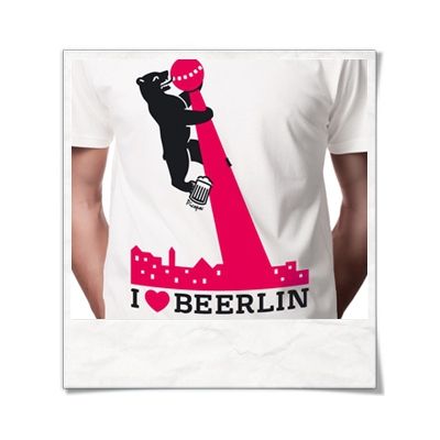 I love BE(E)RLIN :) men T-Shirt / White / Fair Organic and Eco