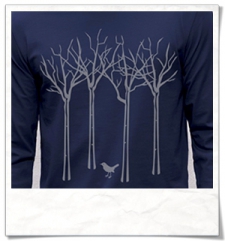 Vogel im Wald Langarm T-Shirt 