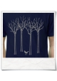 The bird in the forest / men T-Shirt / Navy / Fair and Organic