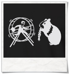 Hamster / Hamsterwheel / men T-Shirt / Black / Fair Organic and Eco