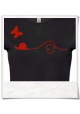 Snail and Butterfly in love / Women T-Shirt / Black / Fair Wear
