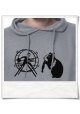 Hamster / Hamsterwheel / men Hoodie / Grau / Fair Organic and Eco