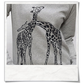Giraffe / Giraffen Sweatshirt in grau