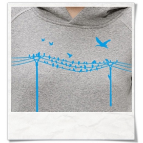 Birds on wire Hoody