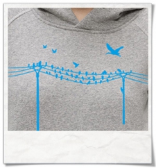 Birds on wire Hoody