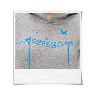 Birds & Wire / women Hoodie / Grey / Fair and Organic