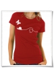 Snail and Butterfly in love / women T-Shirt / Red / Fair Organic and Eco