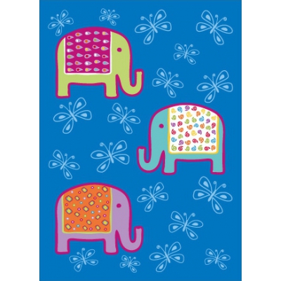 Bunte Elefanten / Postkarte