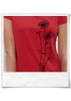 Flowers / women T-Shirt / Red / Fair and Organic