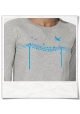 Birds on wire / women Sweatshirt / Grey / Fair and Organic