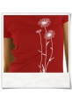 Flowers T-Shirt in Darkred and white