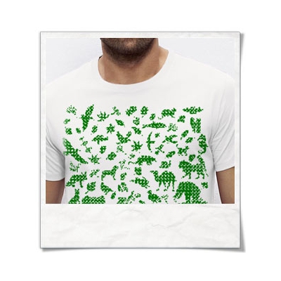 Animals & plants t-shirt / Shirt / Men\'s t-shirts / White / Fair trade & Organic