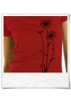 Flowers / women T-Shirt / Red / Fair Organic and Eco