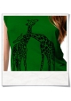 Giraffe in love / women T-Shirt / Green / Fair and Organic