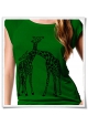 Giraffe in love / women T-Shirt / Green / Fair and Organic