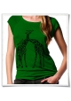 Giraffe in love / women T-Shirt / Green / Fair and Organic