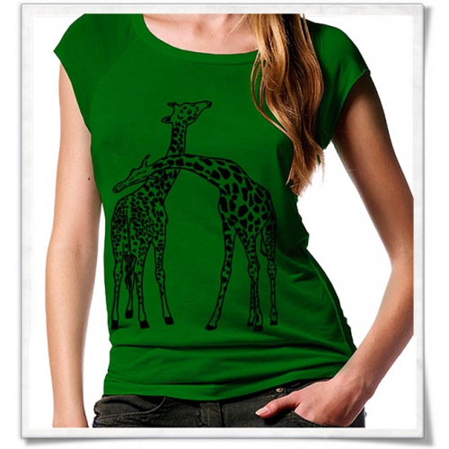 Bamboo T-Shirt Giraffe for Women | Fair Organic Clothing by Picopoc