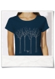 The bird in the forest women T-Shirt / Navy 