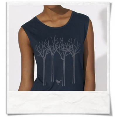 Vogel im Wald / Damen Ärmelloses T-Shirt