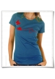 Snail and Butterfly in love / women T-Shirt / Blue / Fair Organic and Eco